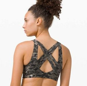 Lululemon enlite bra weave high support (collage camo print)